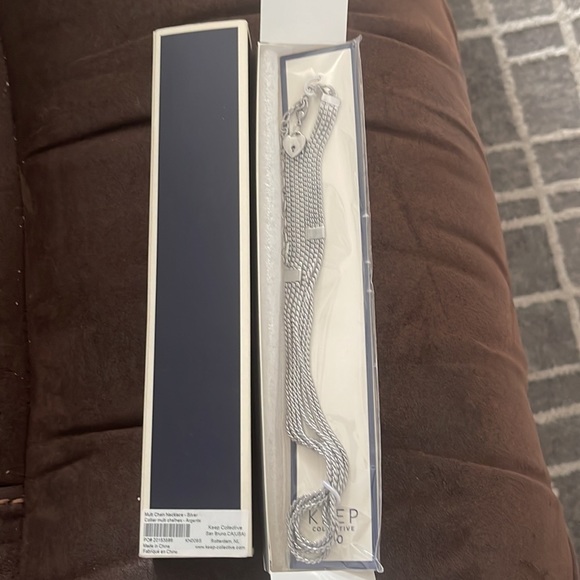 Keep Collective Multi Chain Necklace & Bracelet-Silver - Picture 2 of 5